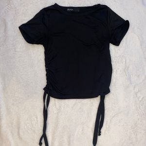 brit and bri black crop top